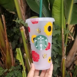 Roses & Sunflowers Starbucks cup